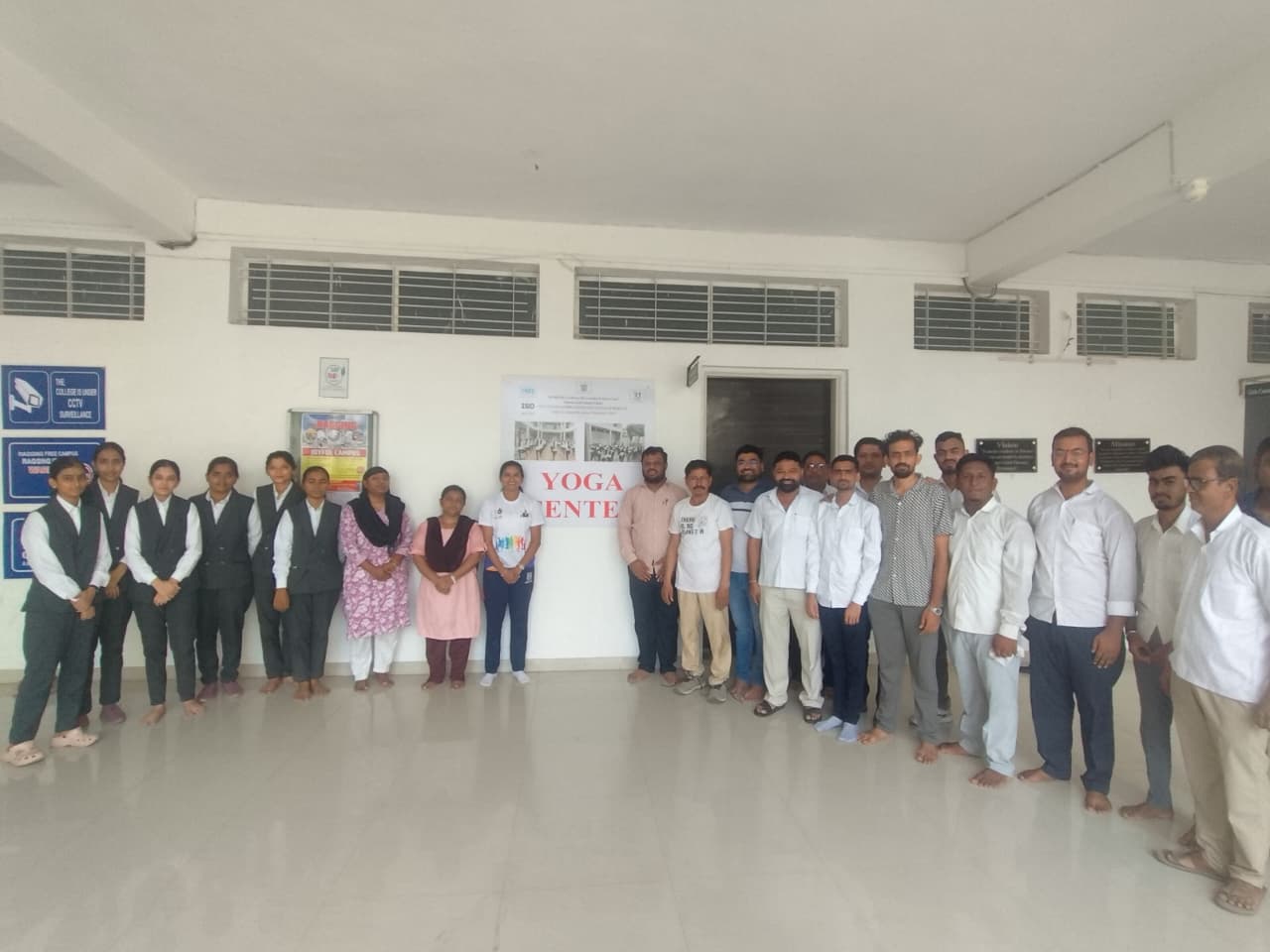 On 21st June 2026, the 12th International Yoga Day was celebrated with great enthusiasm at the college under the theme “Yoga for Healthy Ageing.” The program aimed to highlight the physical, mental, a